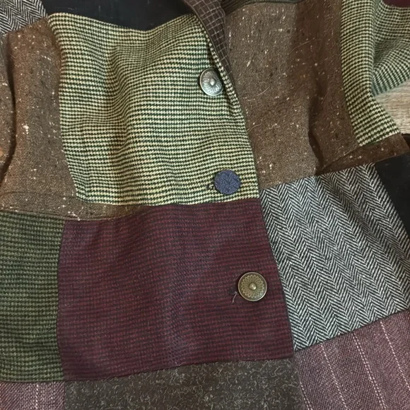 Vintage 1ofakind Designer California 2 piece multipattern tweed skirt & jacket - Picture 3 of 8